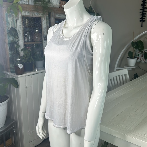 Lululemon size 10 racerback strappy white bralette tank - Picture 9 of 11